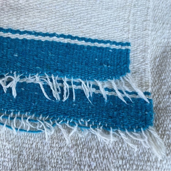 Serape Thunderbird in Flight Woven Blanket Rug Fringe Native American 47.5x80 - Picture 11 of 16